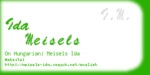 ida meisels business card